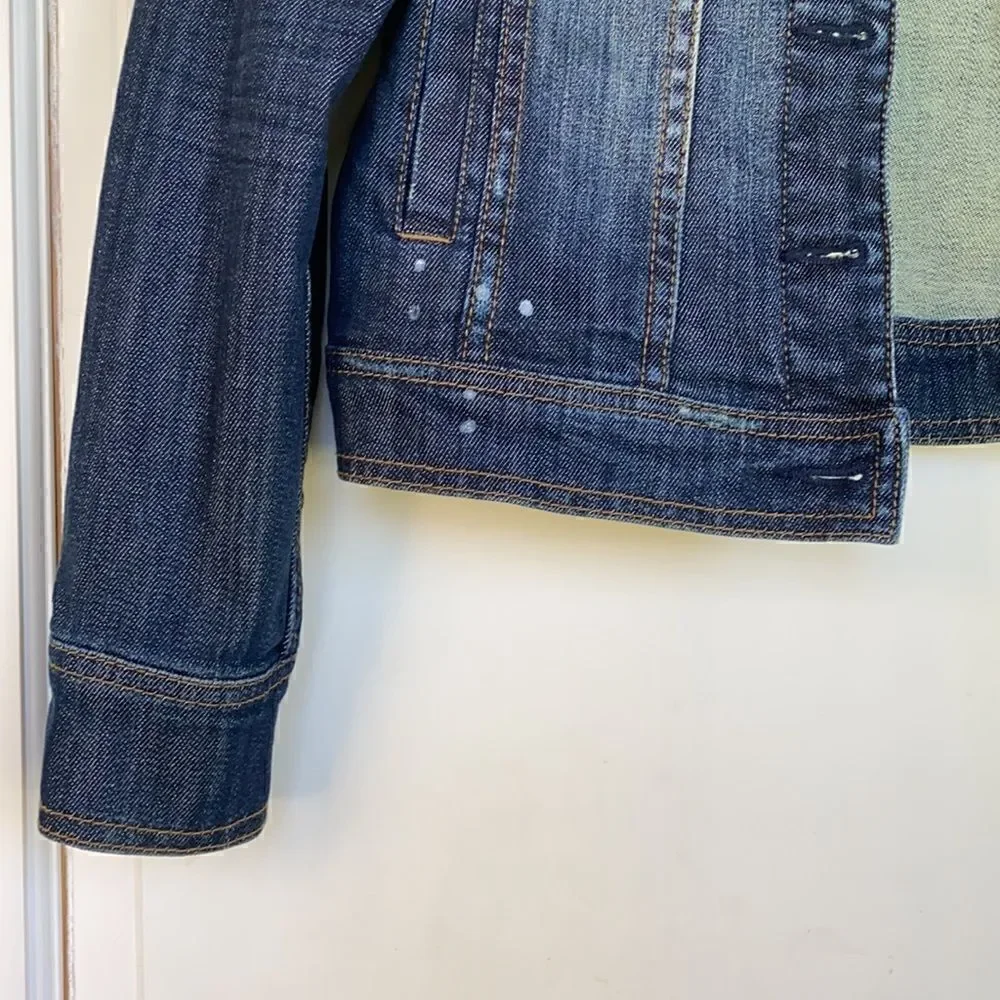 Lightly Distress Denim Jacket By IT Jeans